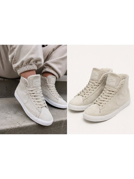 Nike Shoes - Nike Blazer Mid Premium Sherpa Women’s 7.5 Beige Suede High Top 403729-200